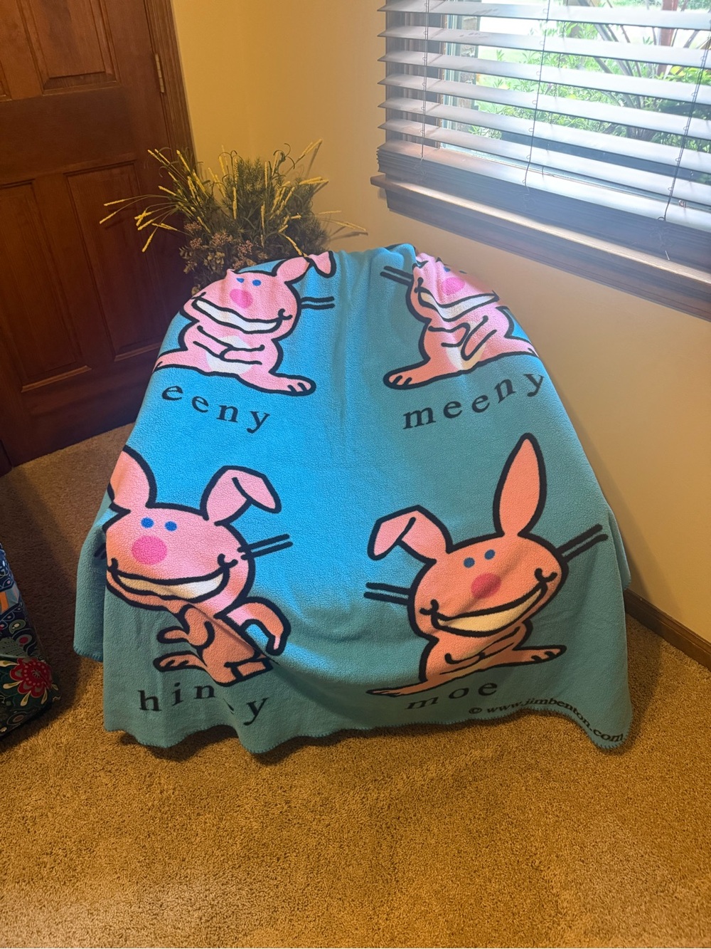 Jim Benton Happy Bunny Collectable Throw